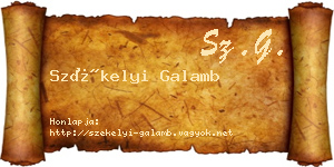 Székelyi Galamb névjegykártya